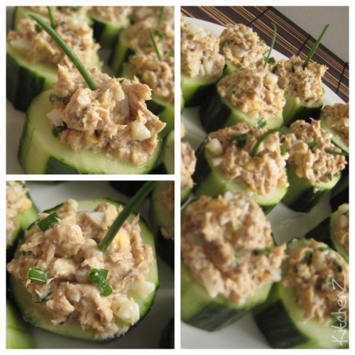 Bouchée de concombre aux sardines