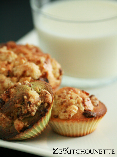 muffins vanille crumble choco lait