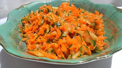 Salade carotte concombre sauce au miel