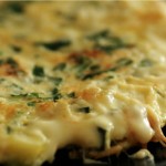 omelette oignon courgette et fromage qui fille