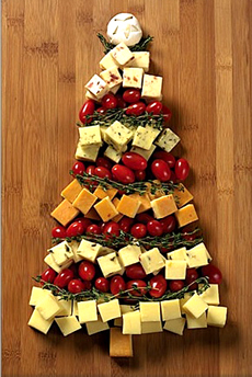 christmas tree cheddar - sapin de noel au fromage