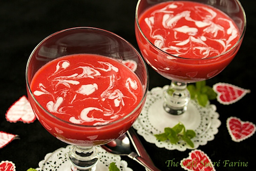 strawberry clementine soup soupe fraise clÃ©mentine