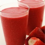 smoothie fraises et framboises rouge