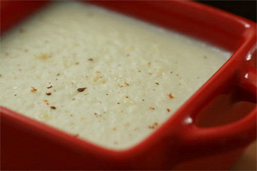 velouté chou fleur avec noix de muscade