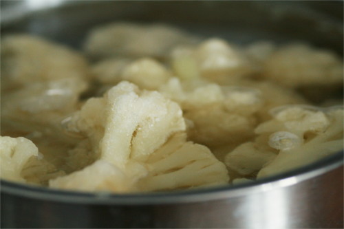 chou fleur qui cuit