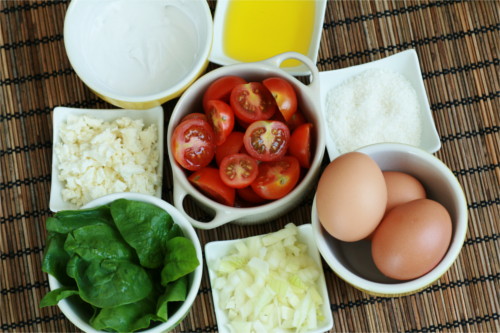 ingrédients muffins épinard