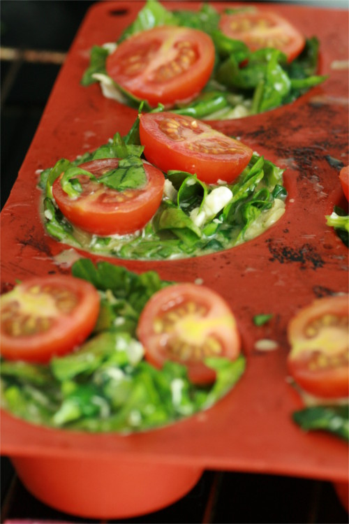 muffins épinard avant cuisson