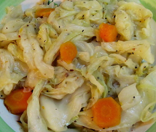 chou braisé lardons