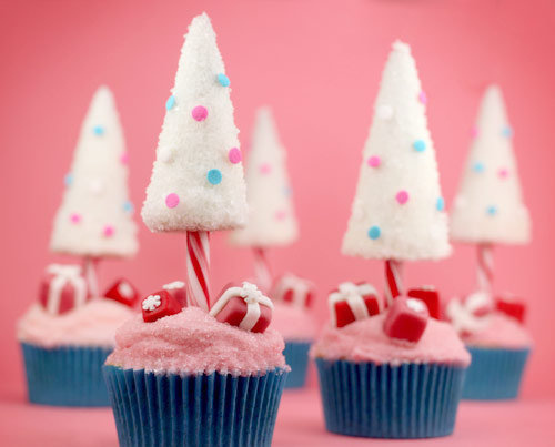 sapin de noel cupcake - christmas tree cupcakes