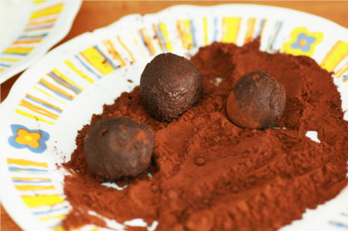 truffes roulÃ©es dans le cacao