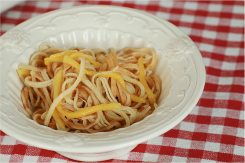 mangue et crÃªpes en spaghettis